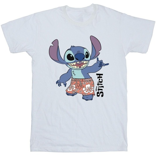 Abbigliamento Bambina T-shirt maniche corte Disney Lilo & Stitch Bermuda Shorts Bianco