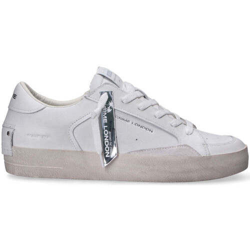 Scarpe Uomo Sneakers basse Crime London SK8 Deluxe All White bianca Bianco