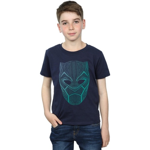 Abbigliamento Bambino T-shirt maniche corte Marvel Black Panther Tribal Mask Blu