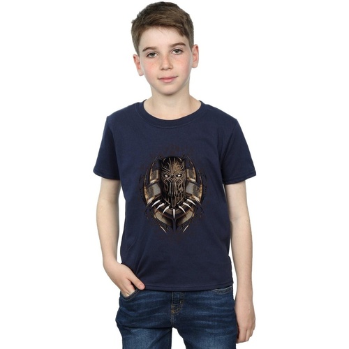 Abbigliamento Bambino T-shirt maniche corte Marvel Black Panther Gold Killmonger Blu