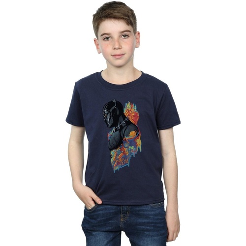 Abbigliamento Bambino T-shirt maniche corte Marvel Black Panther Profile Blu
