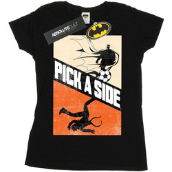 Abbigliamento Donna T-shirts a maniche lunghe Dc Comics Batman Football Pick A Side Nero