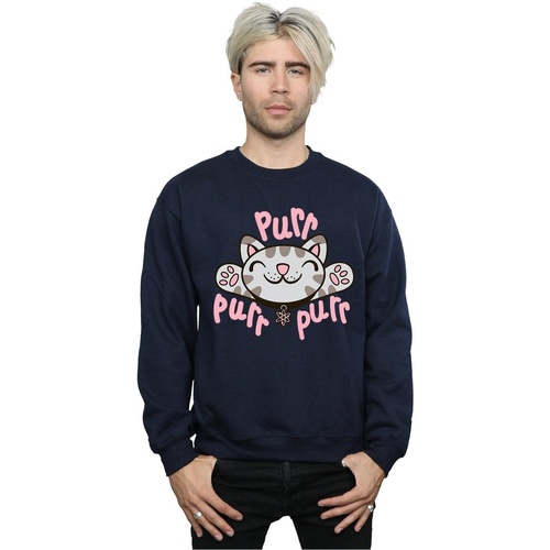 Abbigliamento Uomo Felpe Big Bang Theory Soft Kitty Purr Blu