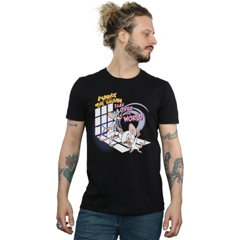 Abbigliamento Uomo T-shirts a maniche lunghe Animaniacs Pinky And The Brain Take Over The World Nero