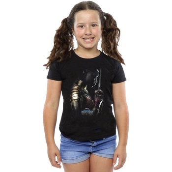 Abbigliamento Bambina T-shirts a maniche lunghe Marvel Black Panther Okoye Poster Nero
