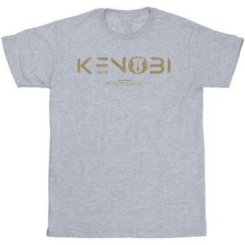 Abbigliamento Bambino T-shirt maniche corte Disney Obi-Wan Kenobi Logo Grigio