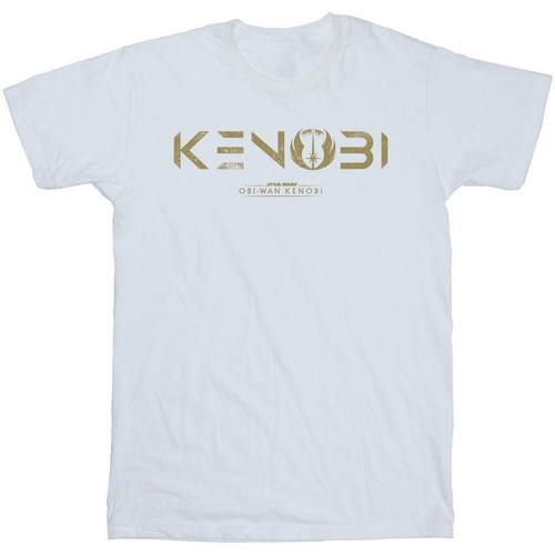Abbigliamento Bambino T-shirt maniche corte Disney Obi-Wan Kenobi Logo Bianco