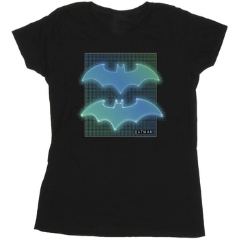 Abbigliamento Donna T-shirts a maniche lunghe Dc Comics Batman Grid Gradient Nero