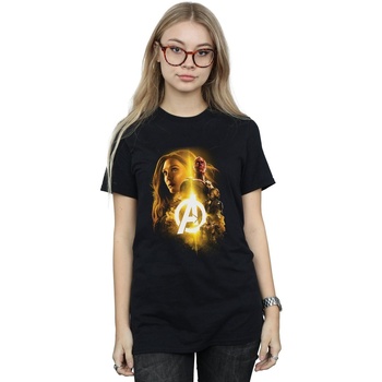 Abbigliamento Donna T-shirts a maniche lunghe Marvel Avengers Infinity War Vision Witch Team Up Nero