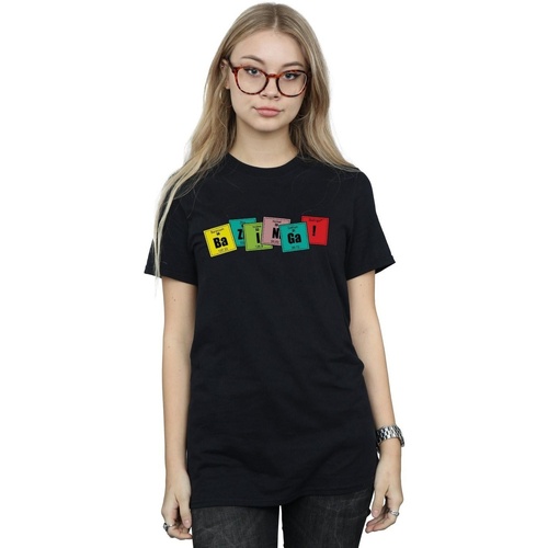 Abbigliamento Donna T-shirts a maniche lunghe The Big Bang Theory Bazinga Elements Nero