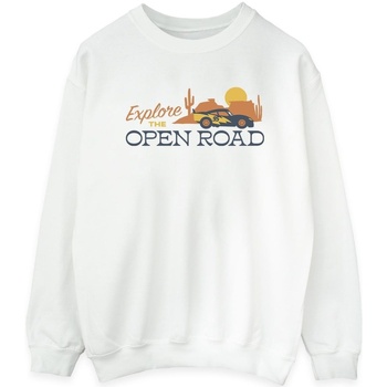 Abbigliamento Donna Felpe Disney Cars Explore The Open Road Bianco