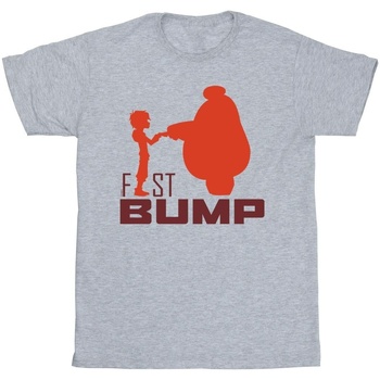 Abbigliamento Bambina T-shirts a maniche lunghe Disney Big Hero 6 Baymax Fist Bump Cutout Grigio