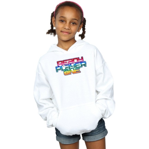 Abbigliamento Bambina Felpe Ready Player One Rainbow Logo Bianco