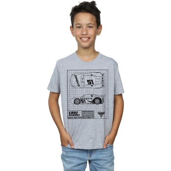 Abbigliamento Bambino T-shirt maniche corte Disney Cars Cruz Ramirez Blueprint Grigio