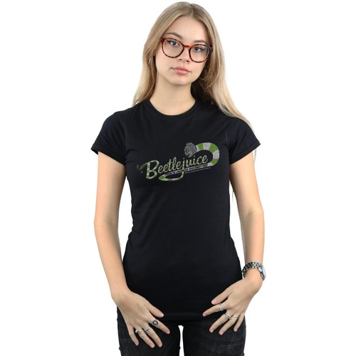Abbigliamento Donna T-shirts a maniche lunghe Beetlejuice Sandworm Alt Logo Nero