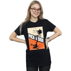 Abbigliamento Donna T-shirts a maniche lunghe Dc Comics Batman Football Pick A Side Nero