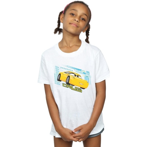 Abbigliamento Bambina T-shirts a maniche lunghe Disney Cars Cruz Ramirez Bianco