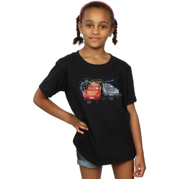 Abbigliamento Bambina T-shirts a maniche lunghe Disney Cars Lightning Vs Storm Nero