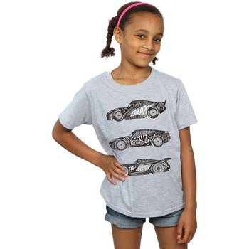 Abbigliamento Bambina T-shirts a maniche lunghe Disney Cars Text Racers Grigio