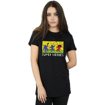 Abbigliamento Donna T-shirts a maniche lunghe Dc Comics Batman Pop Art Nero