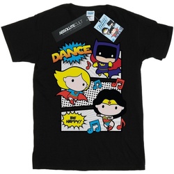 Abbigliamento Bambina T-shirts a maniche lunghe Dc Comics Chibi Super Friends Dance Nero
