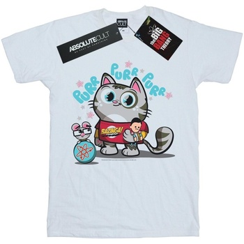 Abbigliamento Uomo T-shirts a maniche lunghe The Big Bang Theory Bazinga Kitty Bianco