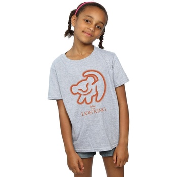 Abbigliamento Bambina T-shirts a maniche lunghe Disney The Lion King Cave Drawing Grigio