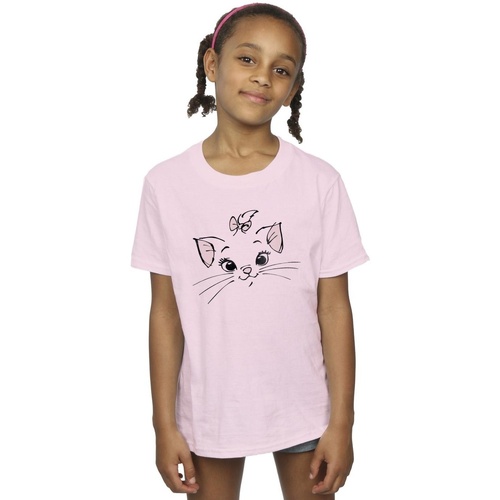 Abbigliamento Bambina T-shirts a maniche lunghe Disney Classics Marie Face Pocket Rosso