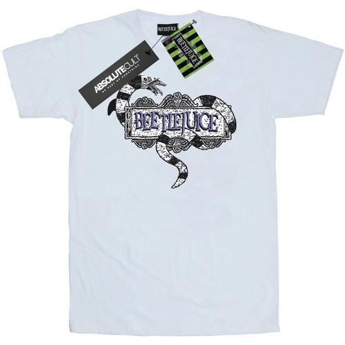 Abbigliamento Donna T-shirts a maniche lunghe Beetlejuice Sandworm Logo Bianco