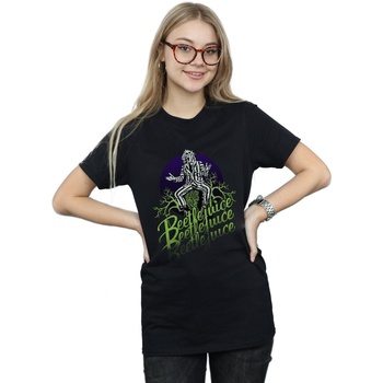 Abbigliamento Donna T-shirts a maniche lunghe Beetlejuice Faded Pose Nero