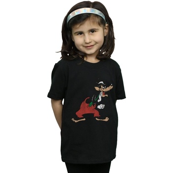 Abbigliamento Bambina T-shirts a maniche lunghe Disney Three Little Pigs Big Bad Wolf Nero