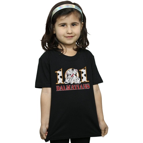 Abbigliamento Bambina T-shirts a maniche lunghe Disney 101 Dalmatians Puppy Hug Nero