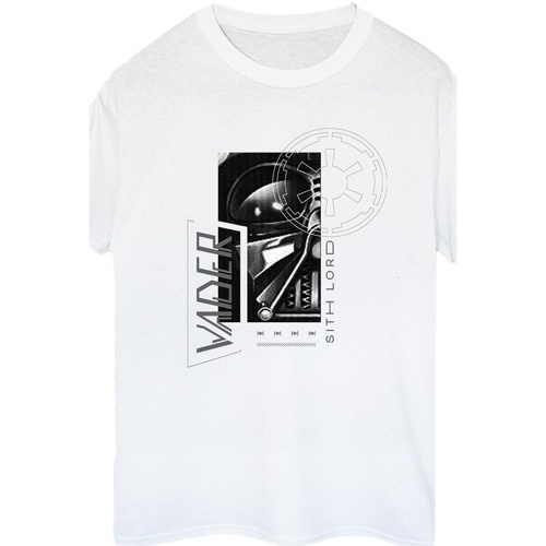 Abbigliamento Donna T-shirts a maniche lunghe Disney Obi-Wan Kenobi Sith SciFi Collage Bianco