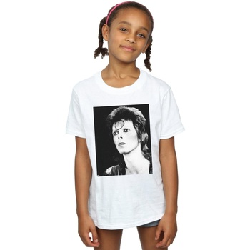 Abbigliamento Bambina T-shirts a maniche lunghe David Bowie Ziggy Looking Bianco