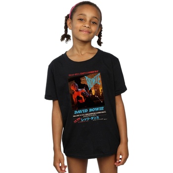 Abbigliamento Bambina T-shirts a maniche lunghe David Bowie Asian Poster Nero