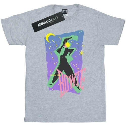 Abbigliamento Bambina T-shirts a maniche lunghe David Bowie Moonlight Dance Grigio