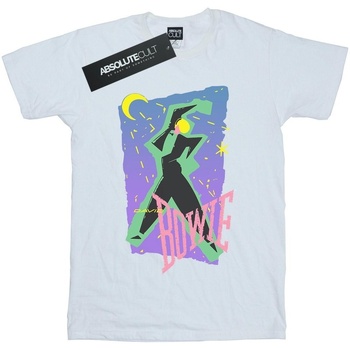 Abbigliamento Bambina T-shirts a maniche lunghe David Bowie Moonlight Dance Bianco