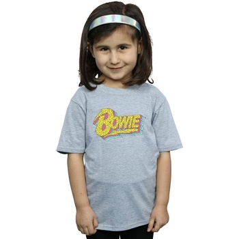 Abbigliamento Bambina T-shirts a maniche lunghe David Bowie Moonlight 90s Logo Grigio