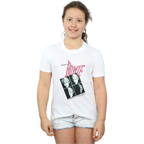 Abbigliamento Bambina T-shirts a maniche lunghe David Bowie Serious Moonlight Tour 83 Bianco
