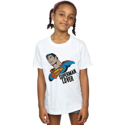 Abbigliamento Bambina T-shirts a maniche lunghe Dc Comics Superman Lover Bianco