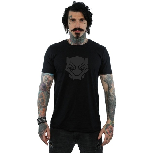 Abbigliamento Uomo T-shirts a maniche lunghe Marvel Black Panther Black On Black Nero
