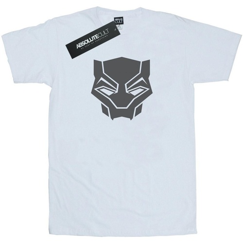 Abbigliamento Uomo T-shirts a maniche lunghe Marvel Black Panther Black On Black Bianco