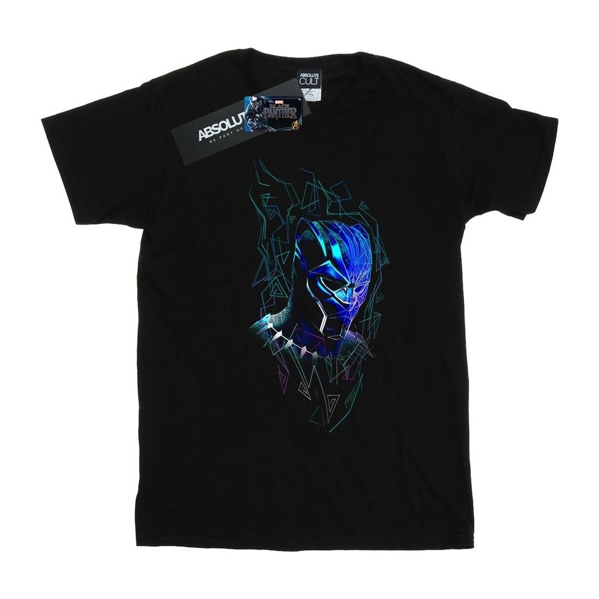 Abbigliamento Uomo T-shirts a maniche lunghe Marvel Black Panther Neon Mask Nero