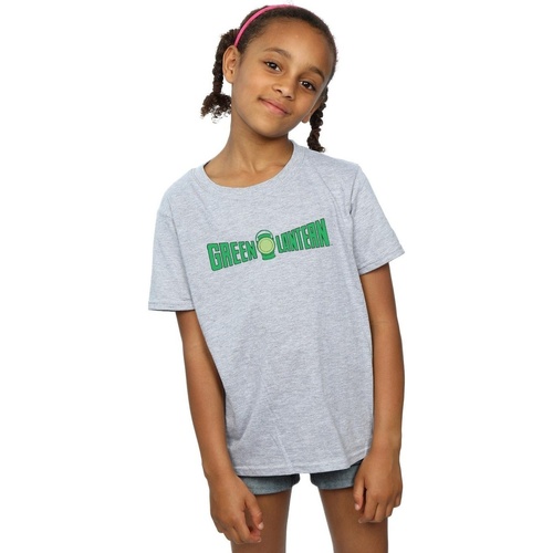 Abbigliamento Bambina T-shirts a maniche lunghe Dc Comics Green Lantern Text Logo Grigio