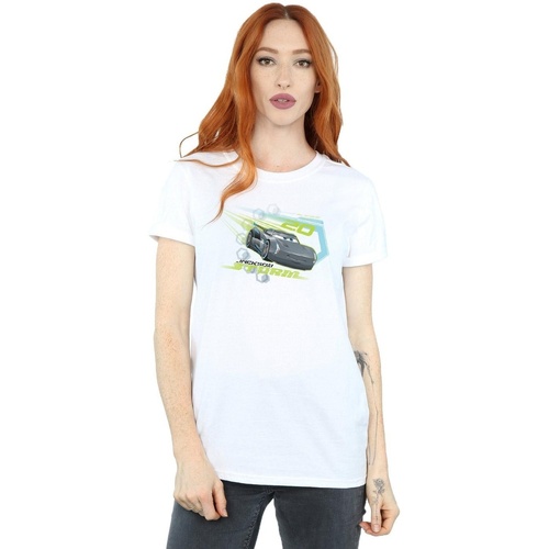 Abbigliamento Donna T-shirts a maniche lunghe Disney Cars Jackson Storm Bianco