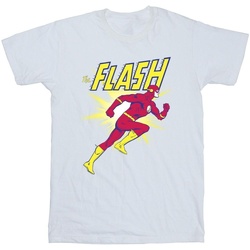 Abbigliamento Bambina T-shirts a maniche lunghe Dc Comics The Flash Running Bianco