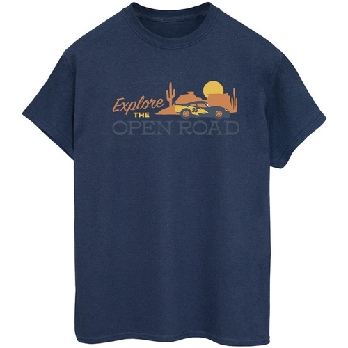 Abbigliamento Donna T-shirts a maniche lunghe Disney Cars Explore The Open Road Blu