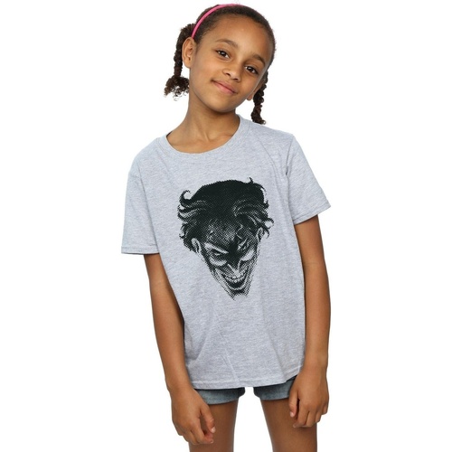 Abbigliamento Bambina T-shirts a maniche lunghe Dc Comics The Joker Spot Face Grigio