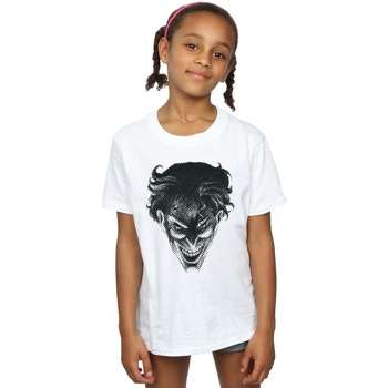 Abbigliamento Bambina T-shirts a maniche lunghe Dc Comics The Joker Spot Face Bianco