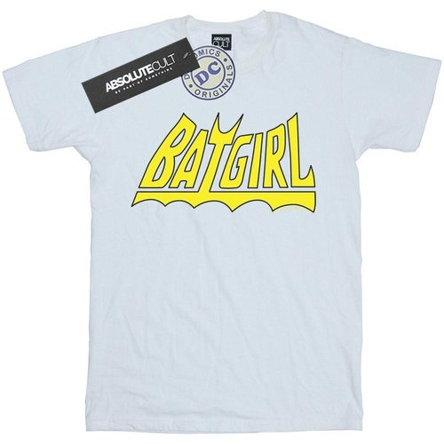 Abbigliamento Bambina T-shirts a maniche lunghe Dc Comics Batgirl Logo Bianco